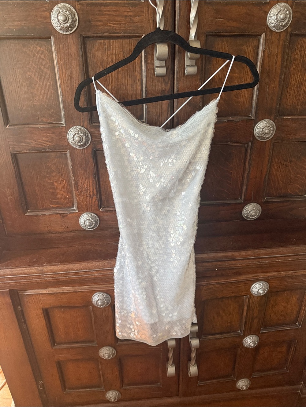 wild fable White Sequin Slip Mini Dress